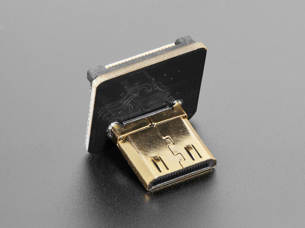 Adafruit DIY HDMI-kabelonderdelen - Mini HDMI-stekker met rechte hoek (L-bocht)