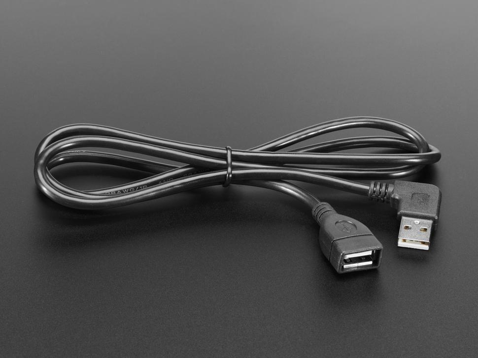 Adafruit USB verlengkabel met rechte hoek - A male naar A female