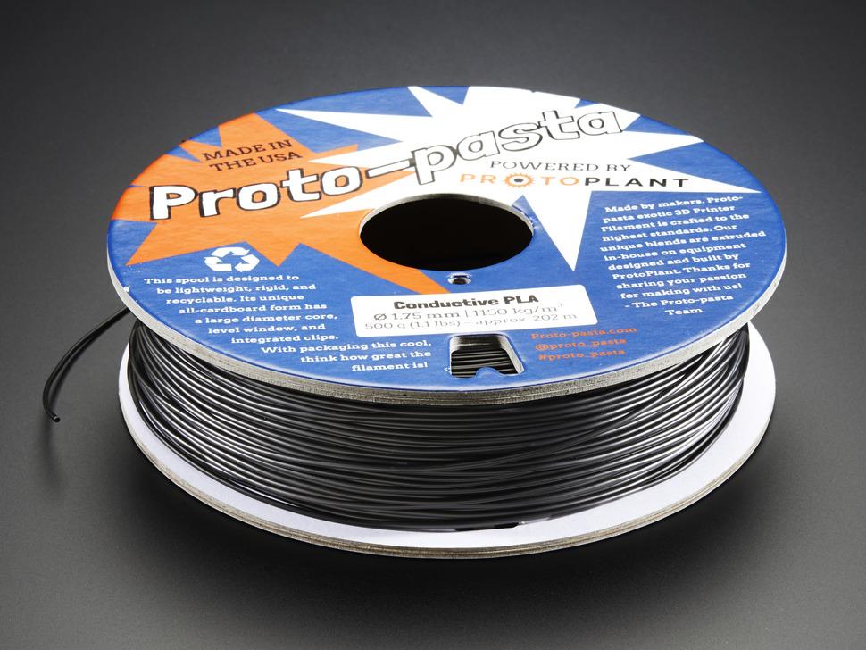Adafruit Proto-Pasta - 1.75mm 500g Conductive PLA Filament
