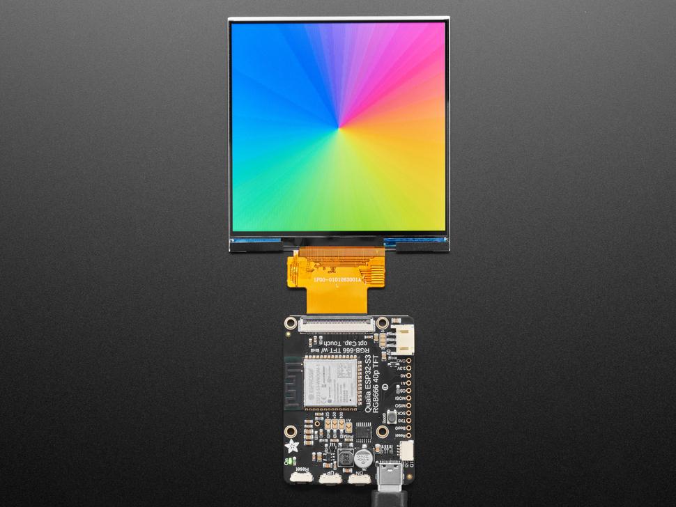 Adafruit Display TFT RGB TTL quadrato - 4" 480x480 senza touchscreen