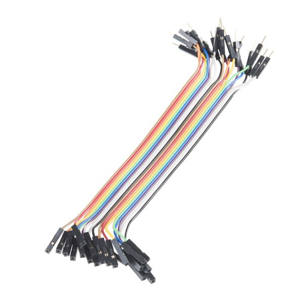 jumper wires - aangesloten 6" (M/V, 20 stuks)