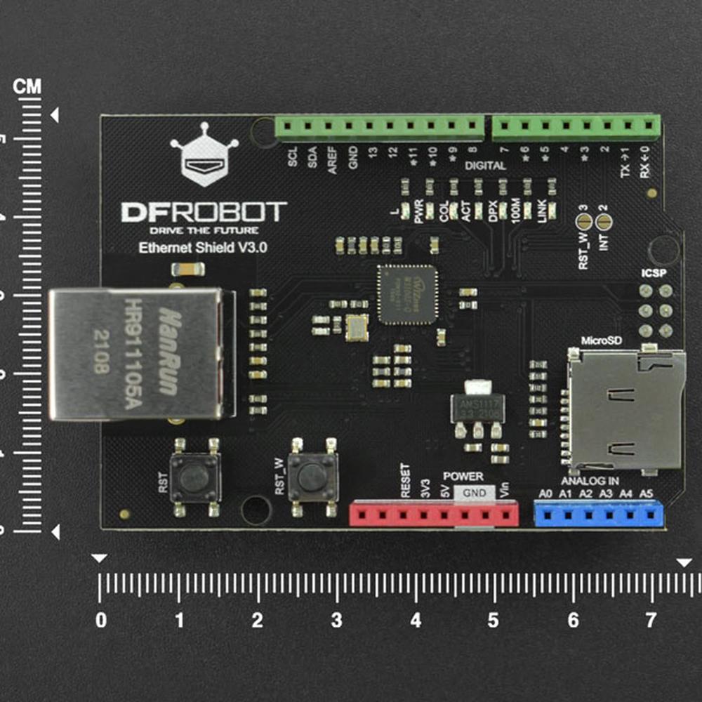 DFRduino Ethernet Shield V3.0 - W5100S (Support Mega and Micro SD ...
