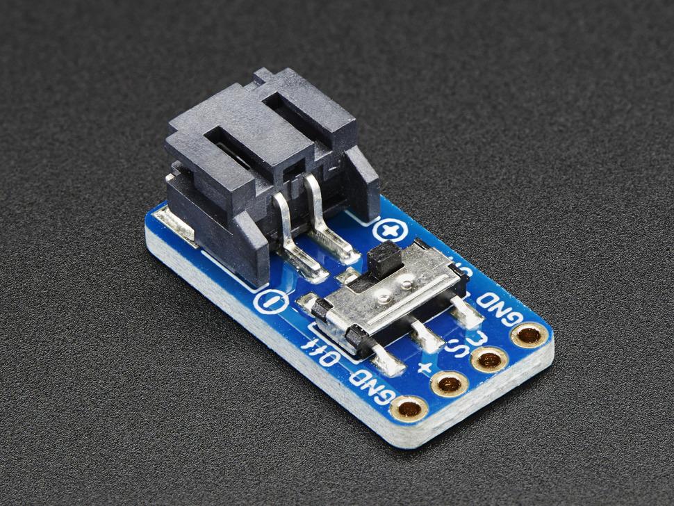 Adafruit Geschakelde JST-PH 2-pins SMT haakse breakout board