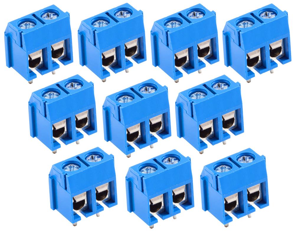 Print terminal block 2 pole blue 5.12mm pitch 10 pieces Opencircuit
