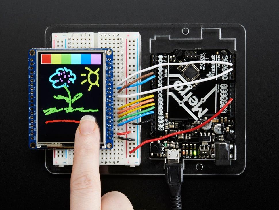 Adafruit 2.4" TFT LCD with Touchscreen Breakout w/MicroSD Socket