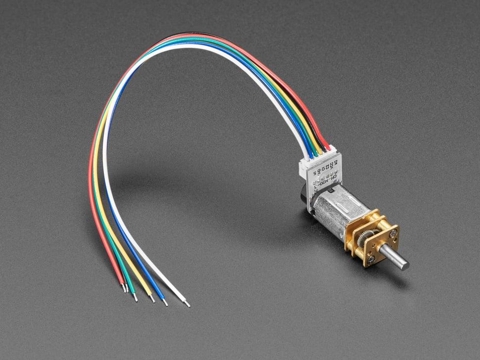 Adafruit N20 DC motor met magnetische encoder - 6V met gear ratio van 1:150