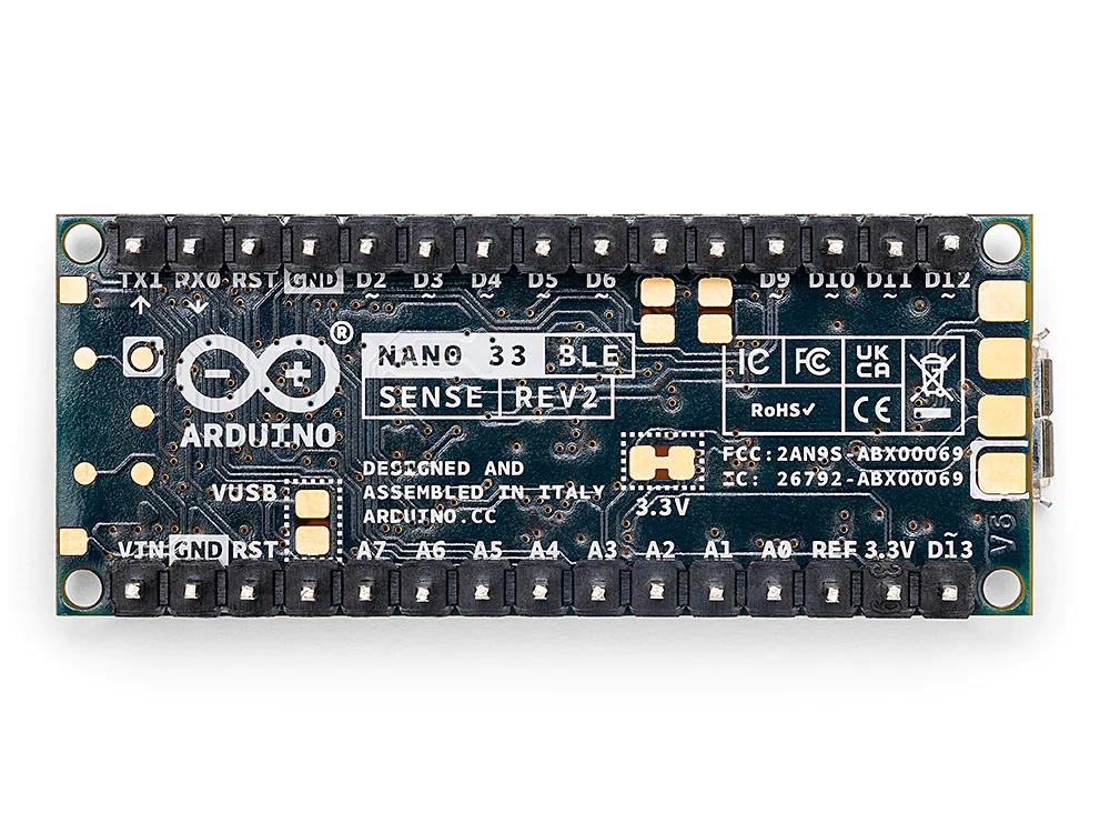 Arduino Nano 33 Ble Sense Rev2 Avec Connecteurs Pré Soudés Opencircuit 7904