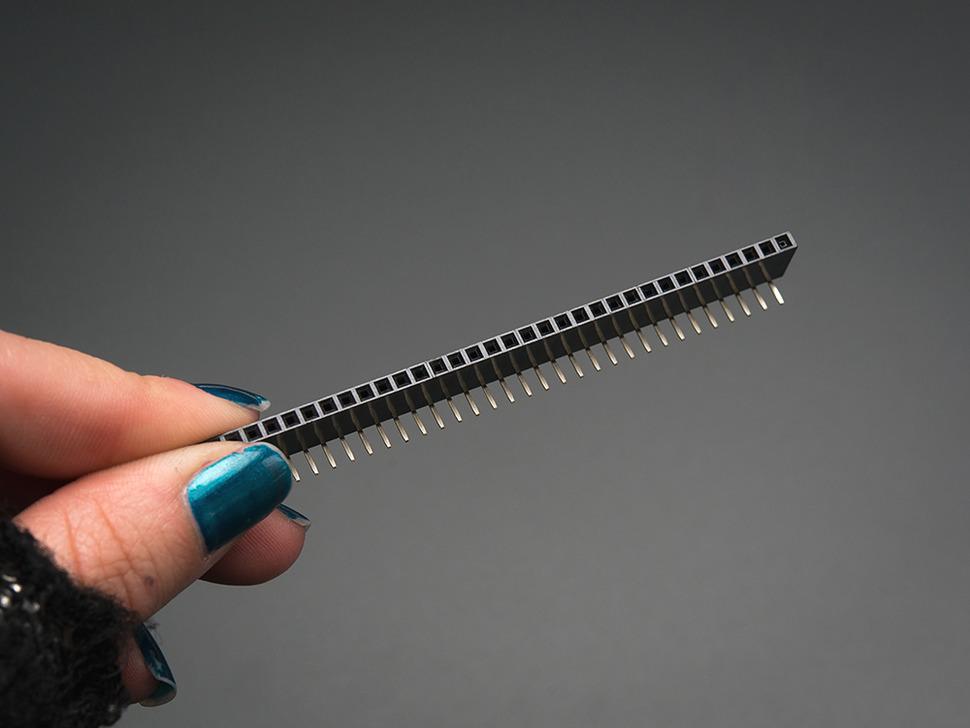 Adafruit 0,1" 36-pins strip haakse female /socket header (5 stuks)