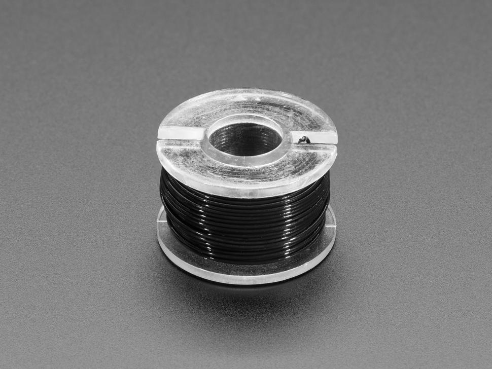 Adafruit Spoel met ultrafijne stranded draad - 10 meter - 30AWG - Zwart