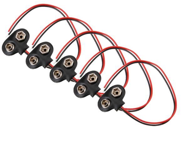 Lot De 10 Connecteurs Type I Pour Piles 9V – Clips De Batterie 9 Volts – Neuf