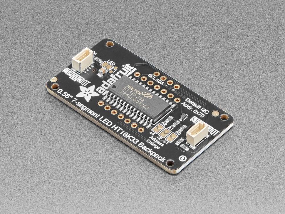 Adafruit 7-segment LED-matrixrugzak - STEMMA QT / qwiic
