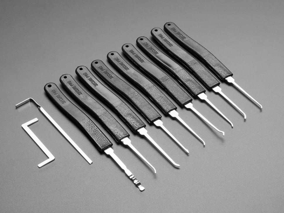 Adafruit Basis Lock-sport Pick Set - 9 Picks en 2 Sleutels
