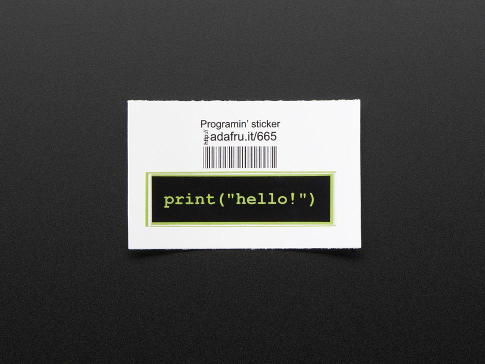 Adafruit Leer programmeren - Sticker!