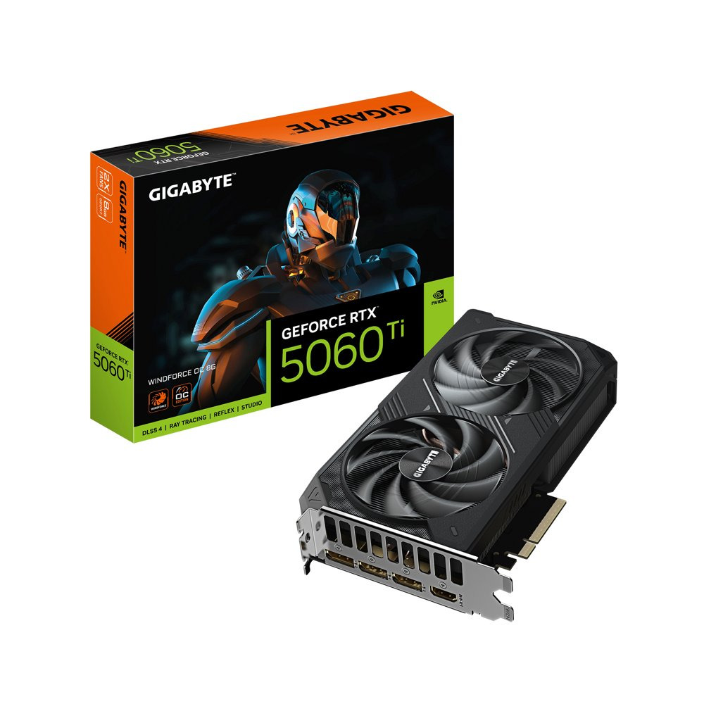 Gigabyte RTX 5060 GAMING OC 8G – 8GB GDDR7, PCI-E 5.0, Raffreddamento WINDFORCE E Dual BIOS