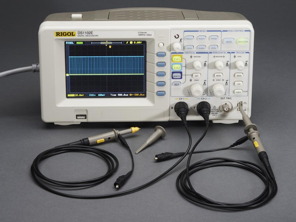 Adafruit 1 GS/s 100MHz digitale opslagoscilloscoop + extra's - DS1102E