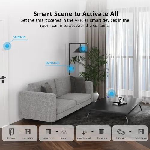 Motore Per Tende Intelligenti SafeHome PT923 - WiFi, Controllo App Tuya, Telecomando Incluso, Per Tende Fino A 50 Kg E 12 M