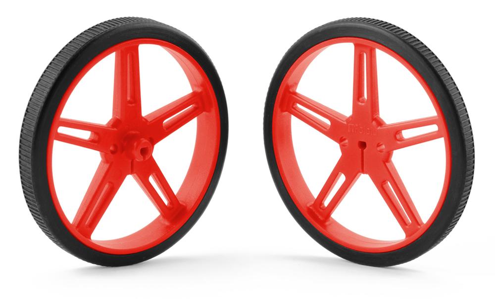 Paire de roues Pololu 70 × 8 mm - Rouge