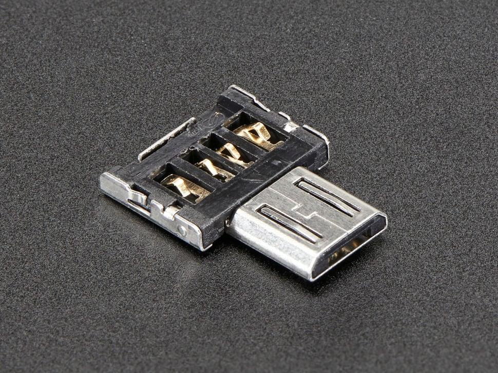 Adafruit Adaptador OTG pequeño: USB Micro a USB - Opencircuit
