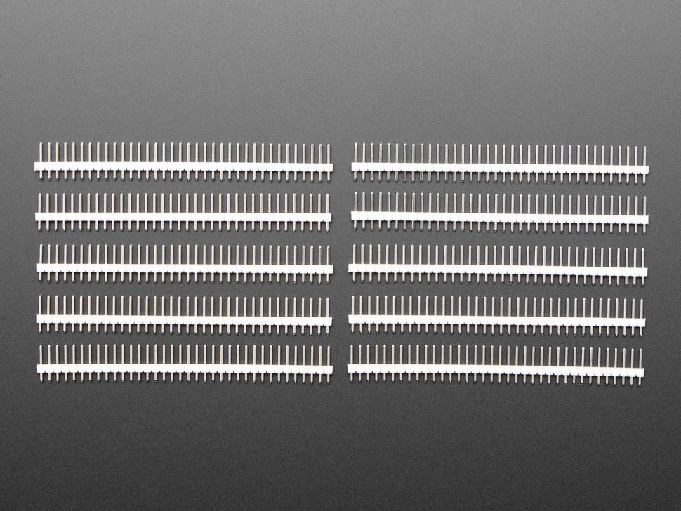 Adafruit Afbreekbare 0,1" 36-pins strip male header - Wit - 10 stuks