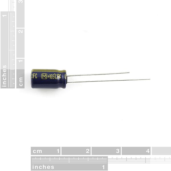 Elektrolytische ontkoppelingscondensatoren - 100uF/25V