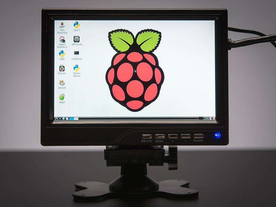 Adafruit 7" display 1280x800 (720p) IPS + luidsprekers - HDMI/VGA/NTSC/PAL