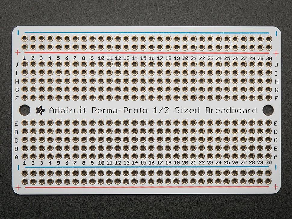 Adafruit Perma-Proto Half-sized breadboard PCB - Enkel