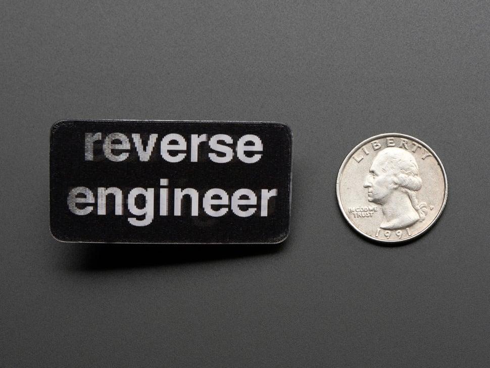 Adafruit Reverse Engineer - Vaardigheidsbadge, Lenticulair printen + pin-on