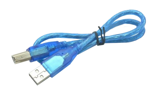 USB 2.0 kabel type B 50cm blauw
