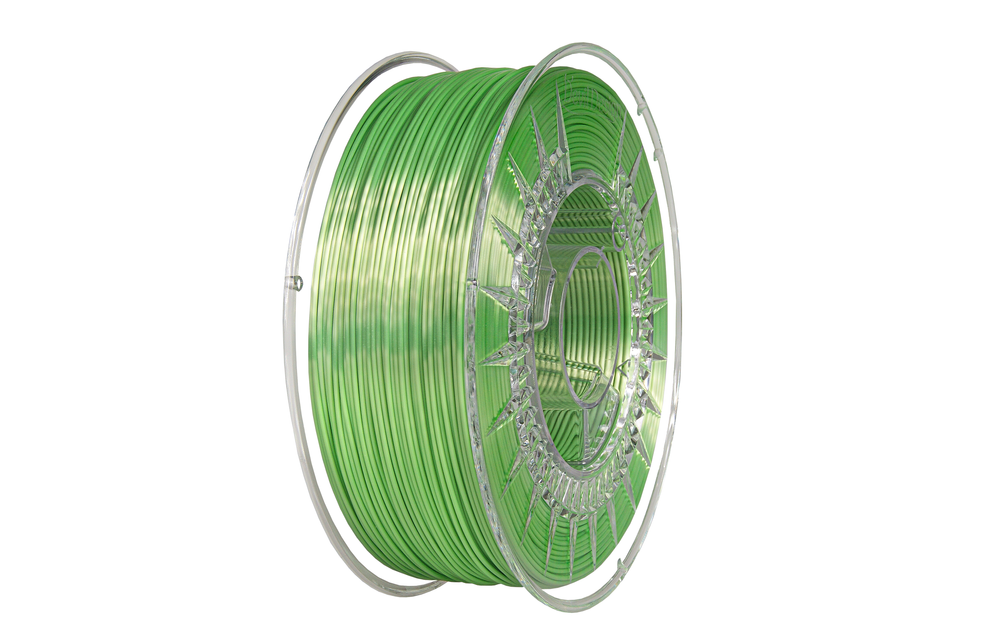 SILK Filament Fel groen - 1.75 - 1kg - Devil Design