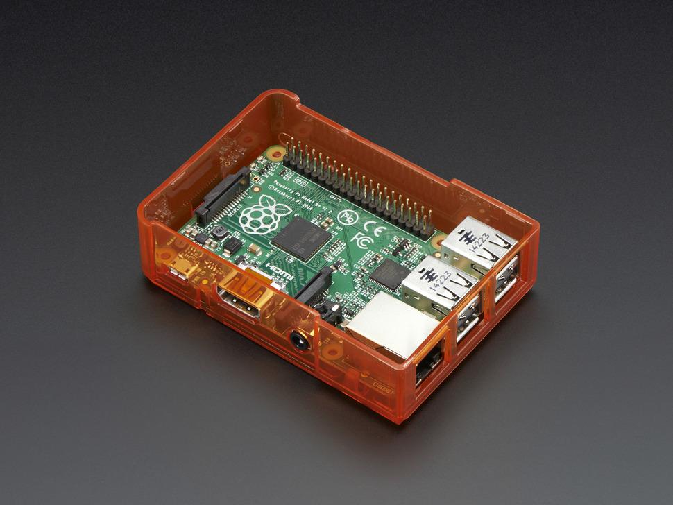 Adafruit Pi Model B+ / Pi 2 / Pi 3 case Basis - Oranje