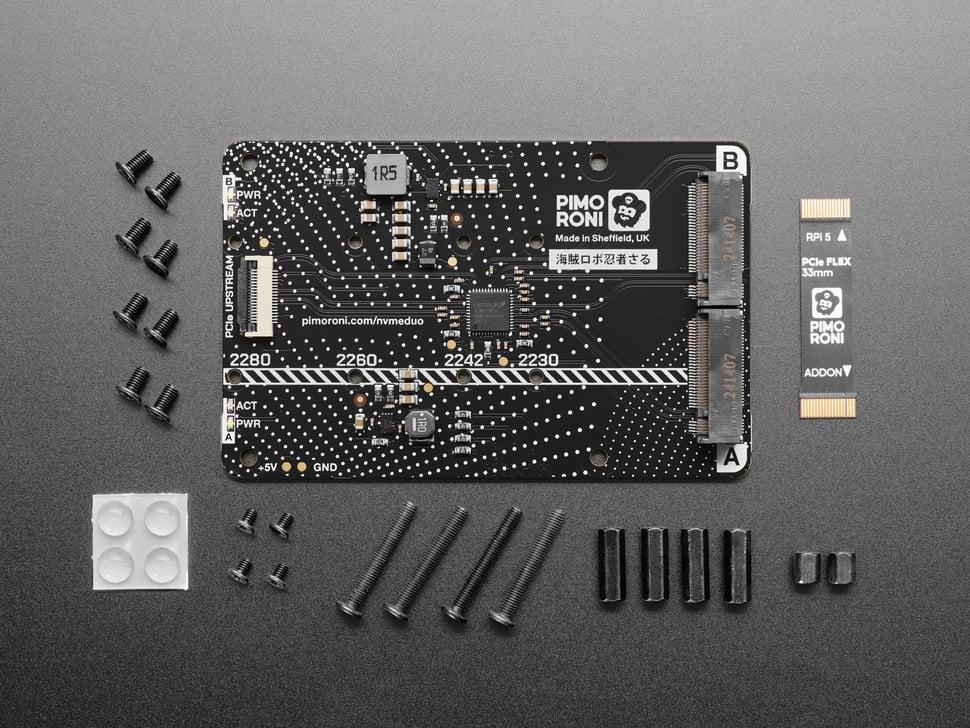 Adafruit Pimoroni NVMe Base Duo voor Raspberry Pi 5