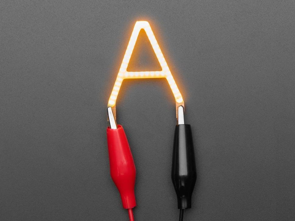 Adafruit Filamento LED del alfabeto - Letra "A" blanca cálida