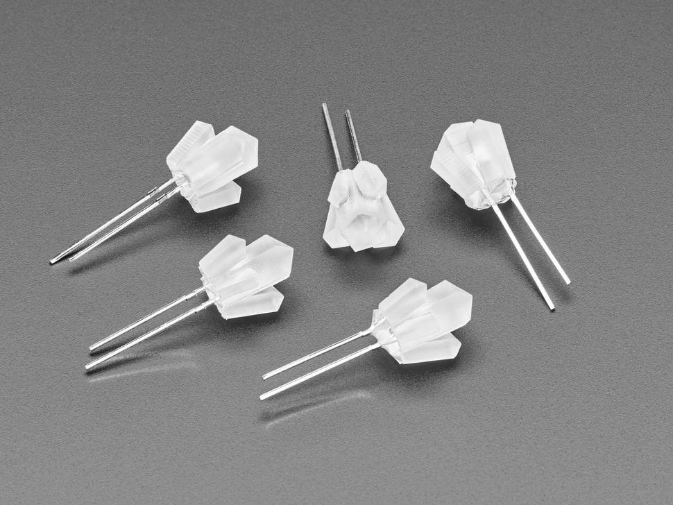 Adafruit DLUX-dLITE blauwe kristalvormige LED's 5-pack van Unexpected Labs