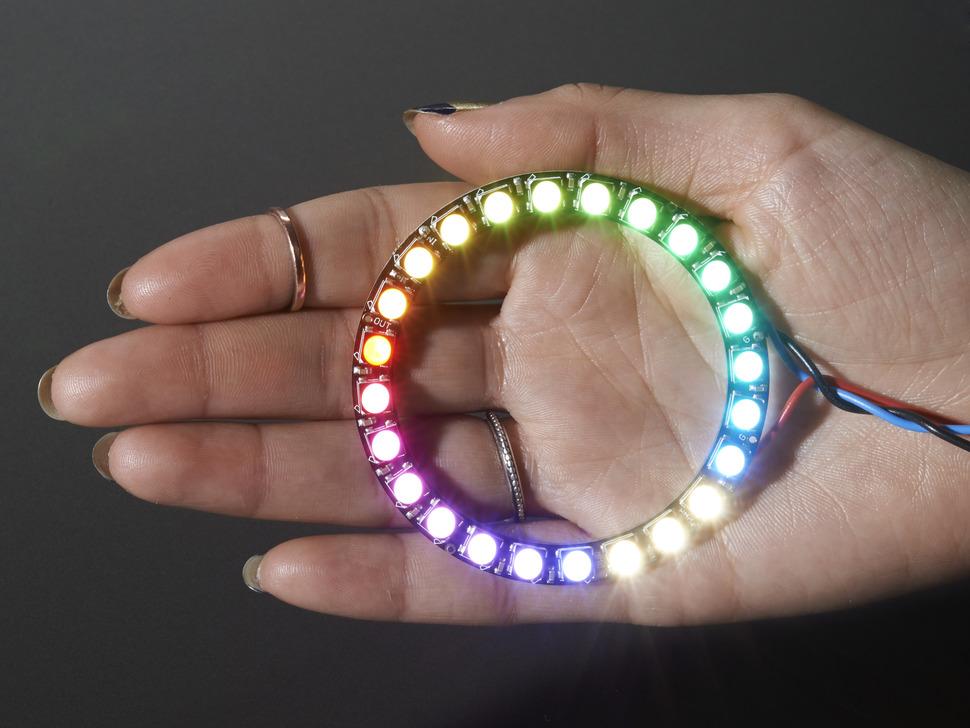 Adafruit NeoPixel Ring - 24 x 5050 RGBW-leds met geïntegreerde drivers