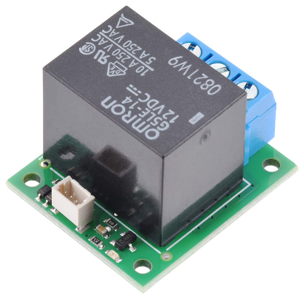 Pololu Basis SPDT Relay Drager met 12VDC Relay, Terminal Blocks en JST SH-Stijl Top-Entry Connector.