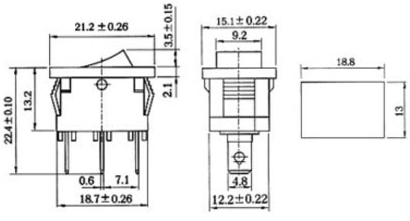 Sptd Rocker Switch Pololu Rocker Switch: 3-Pin, SPDT, 10A - Opencircuit
