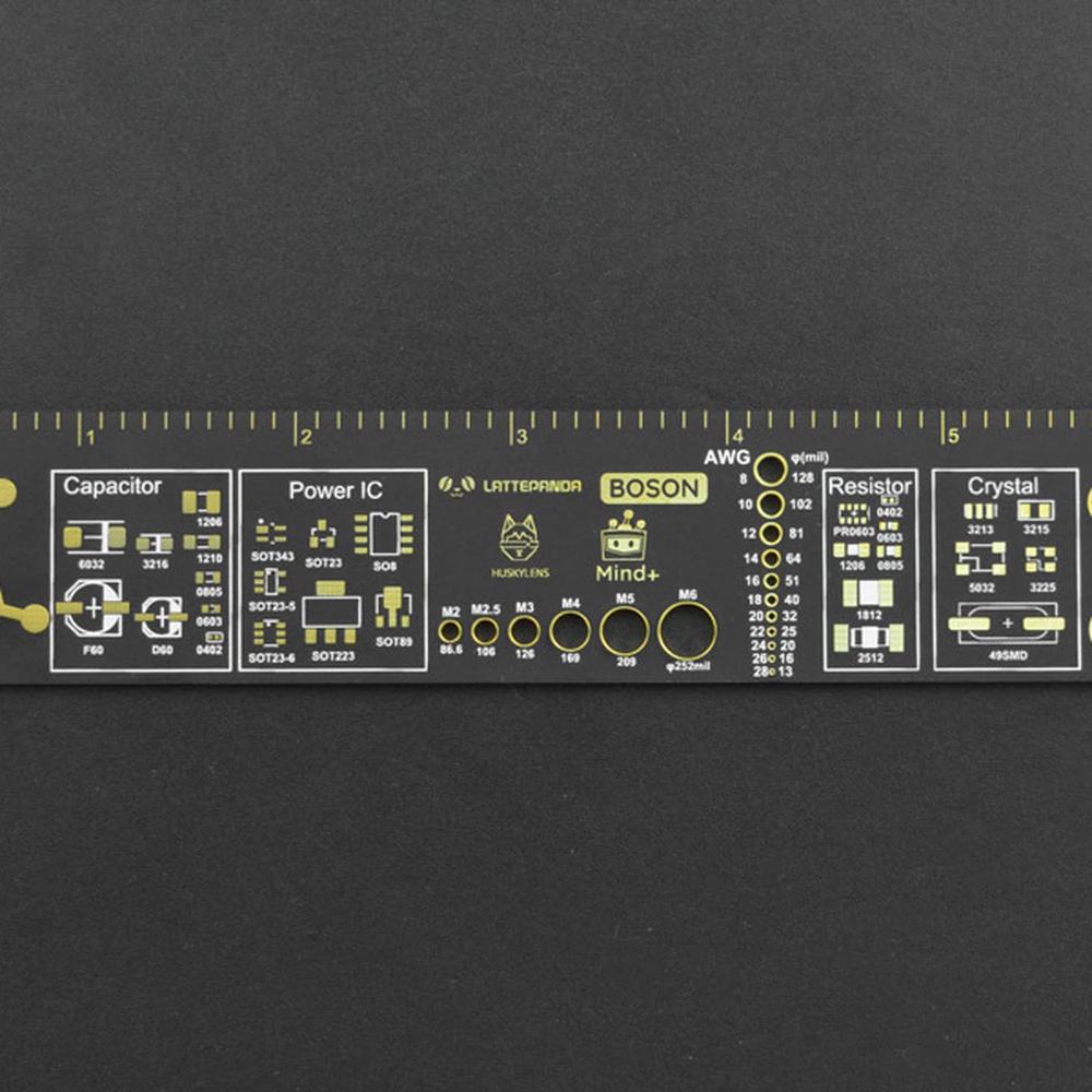 Pcb Ruler Robots DFRobot PCB Engineering Ruler - Mini (6.3inches) - Opencircuit