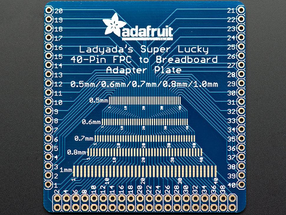 Adafruit Multi-pitch FPC-adapter - 40-pins 0,5/0,6/0,7/0,8/1,0 mm