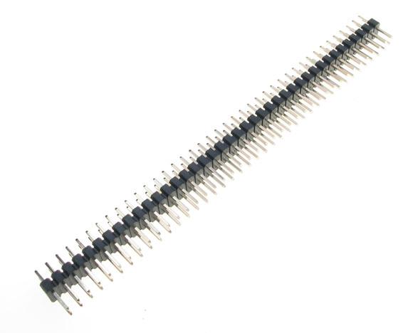 Male headers 2x40 2.54mm black - 5 pieces