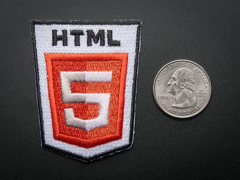 Adafruit HTML 5 - Vaardigheidsbadge, strijkpatch