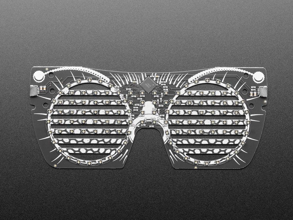 Adafruit LED-bril voorpaneel - 116 RGB-LED's met I2C- driver