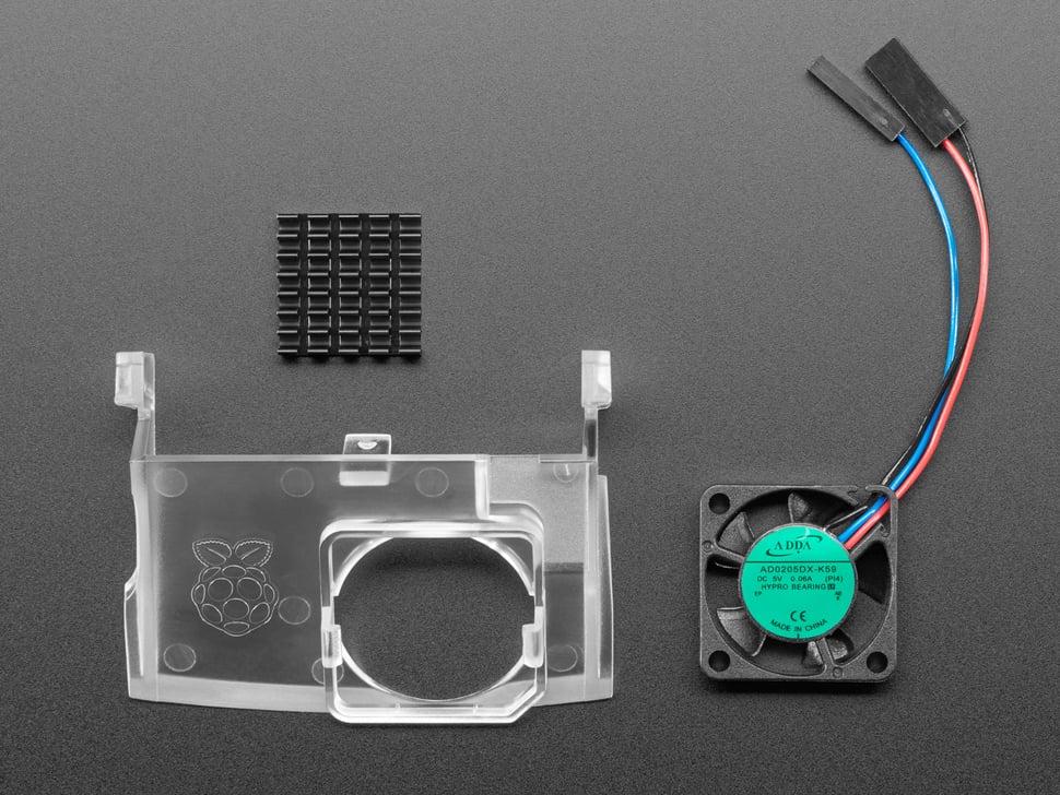 Adafruit Officiële Raspberry Pi 4 behuizingsventilator en case