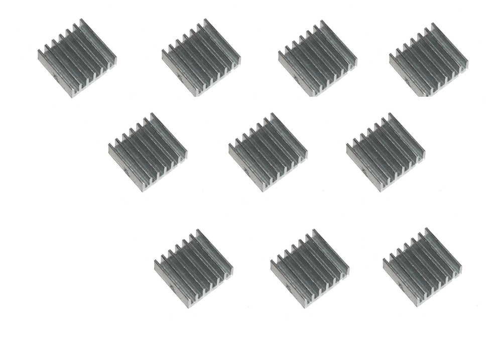 14x14x6mm aluminium heatsink - 10 stuks