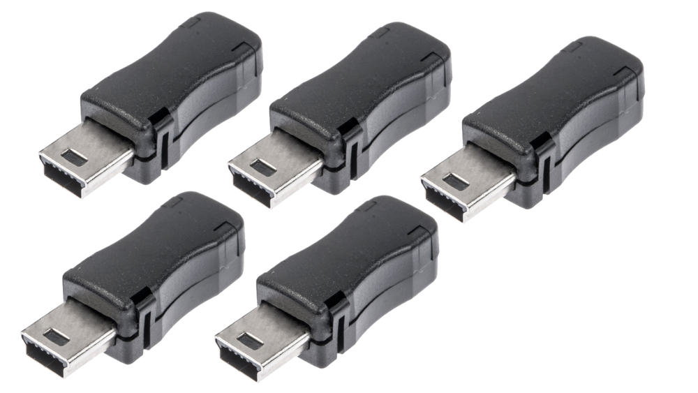 Mini USB 2.0 kabel male connector - 5 stuks