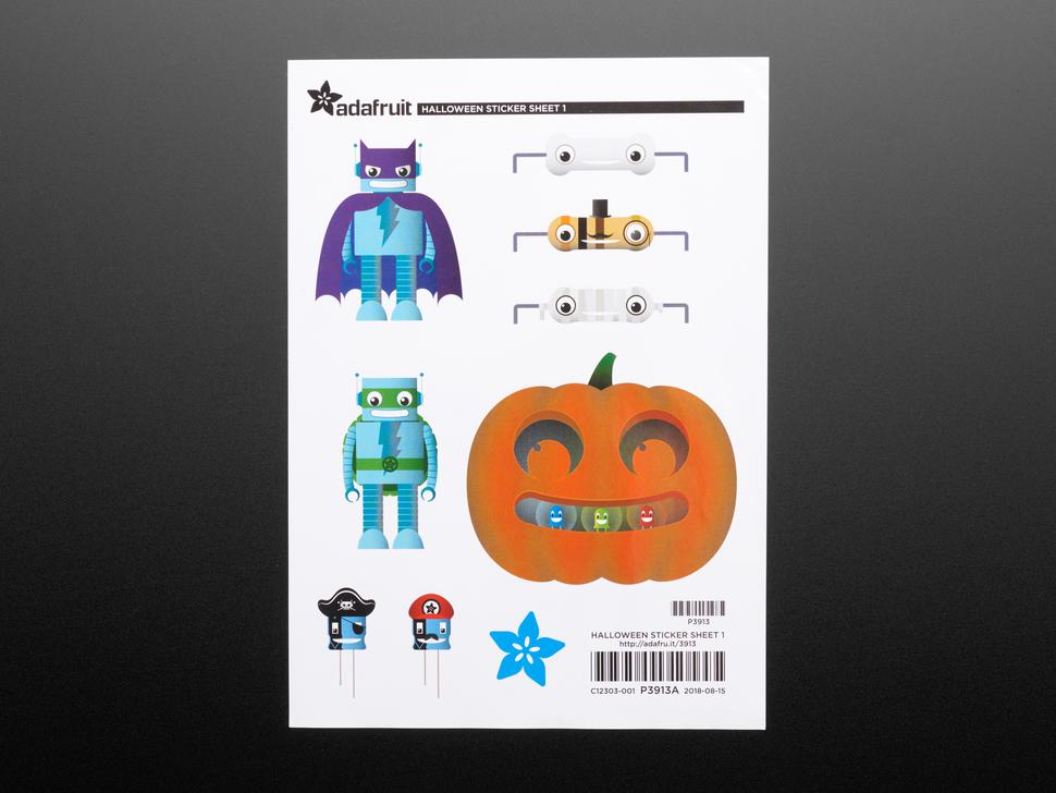 Adafruit #ElectronicHalloween Halloween Stickervel Set 1