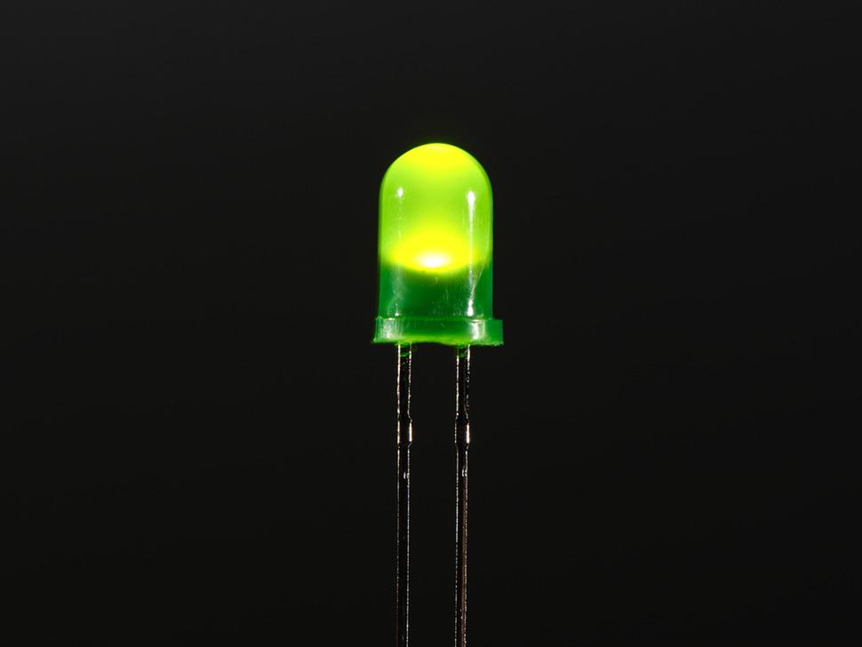 Adafruit Diffuus green 5 mm LED (25 stuks)