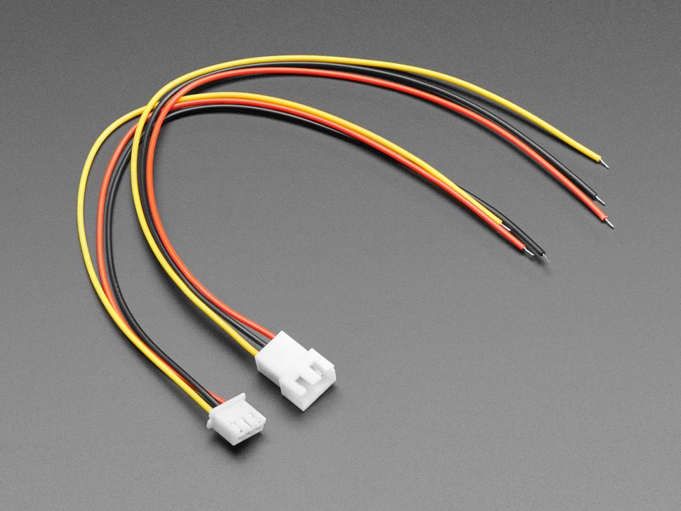 Adafruit 2,5 mm pitch 3-pins kabel passend paar - JST XH compatibel
