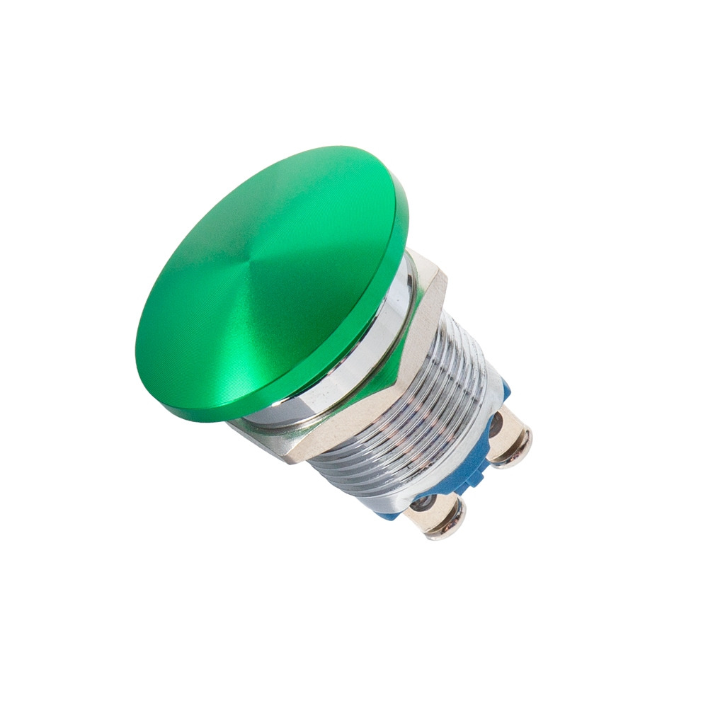 Sparkfun Botão de Cabeça de Cogumelo Metálico - Montagem em Painel (16mm, Verde)