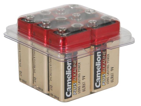 ABSINA 8x Rauchmelder Batterie 9V Block - Alkaline Batterien Blockbatterien für