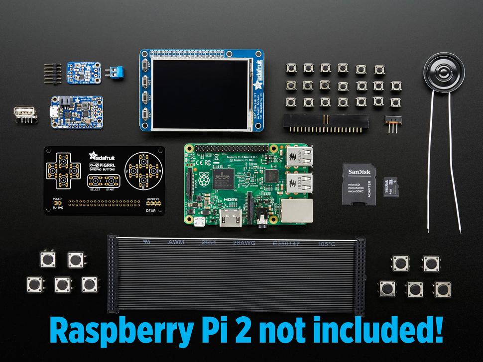 Adafruit PiGRRL 2.0 Kit Pack - Bouw je eigen Pi Game Emulator!